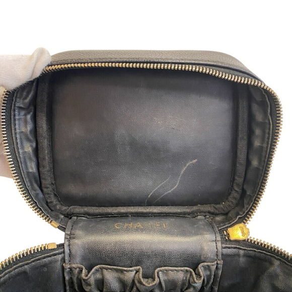 CHANEL Black Logo Pouch - Picture 7 of 12